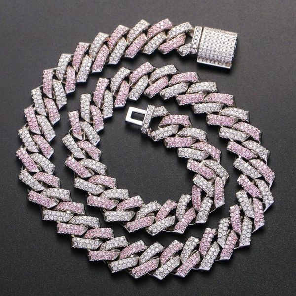 mathalla 2-tones hiphop bling 14mm micro paved cz stone miami cuban link chain choker necklace men rapper brass iced out jewelry, Silver 
mathalla 2-tones hiphop bling 14mm micro paved cz stone miami cuban link chain choker necklace men rapper brass iced out jewelry, Silver