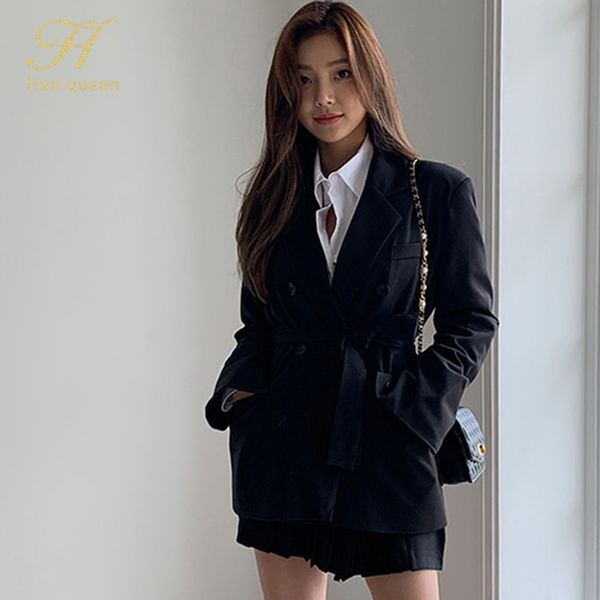 h han queen simple autumn 2 piece set women blazer and high waist pleated skirt korean office lady skirt suits womens casual set, White
h han queen simple autumn 2 piece set women blazer and high waist pleated skirt korean office lady skirt suits womens casual set, White