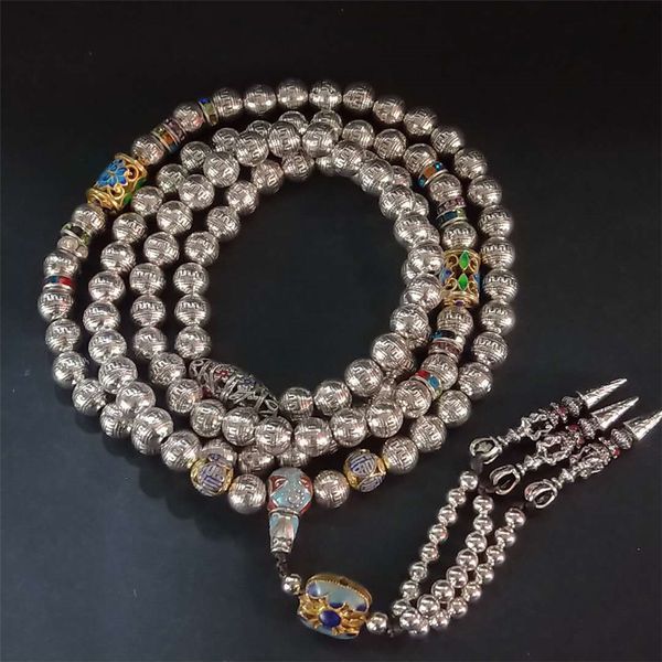 9mm pure white copper nepal brass beads long 108 necklace or strand bracelet men's buddhist meditation rosary 108 mala dropship y200730, Black
9mm pure white copper nepal brass beads long 108 necklace or strand bracelet men's buddhist meditation rosary 108 mala dropship y200730, Black