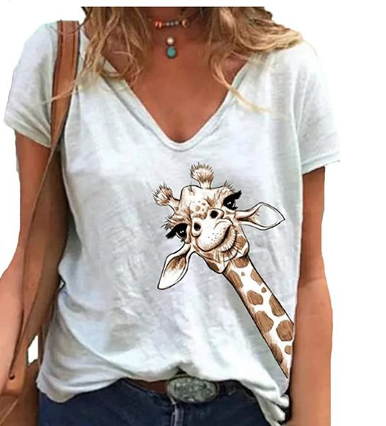 2020 casual womens summer t shirt with printed fashion short sleeves ladies t shirts v-neck streetwear tees size s-3xl, White
2020 casual womens summer t shirt with printed fashion short sleeves ladies t shirts v-neck streetwear tees size s-3xl, White