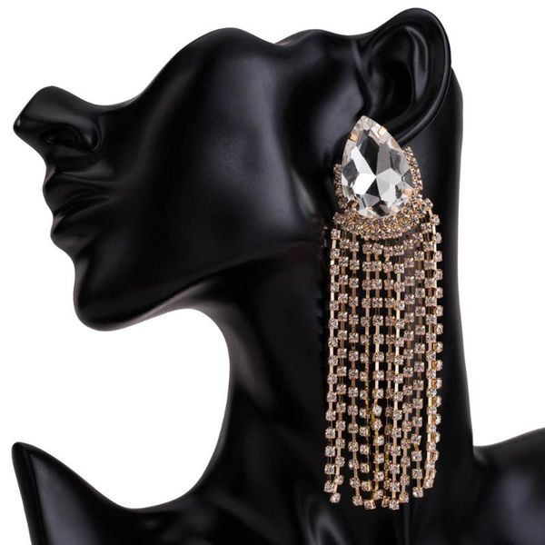 luxury shining crystal long tassel earrings big rhinestone teardrop dangle wedding bridal earrings women evening party jewelry, Silver
luxury shining crystal long tassel earrings big rhinestone teardrop dangle wedding bridal earrings women evening party jewelry, Silver