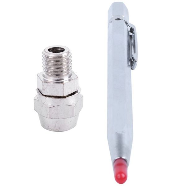 m8 male threaded 4x6mm air hose pneumatic fitting silver with glass tile scriber cutter marker tool, 140mm silver
m8 male threaded 4x6mm air hose pneumatic fitting silver with glass tile scriber cutter marker tool, 140mm silver