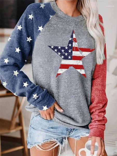 stars contrast color loose female clothing womens designer patchwork hoodies long sleeve o neck ladies sweatshirts fashion american flag and, Black 
stars contrast color loose female clothing womens designer patchwork hoodies long sleeve o neck ladies sweatshirts fashion american flag and, Black