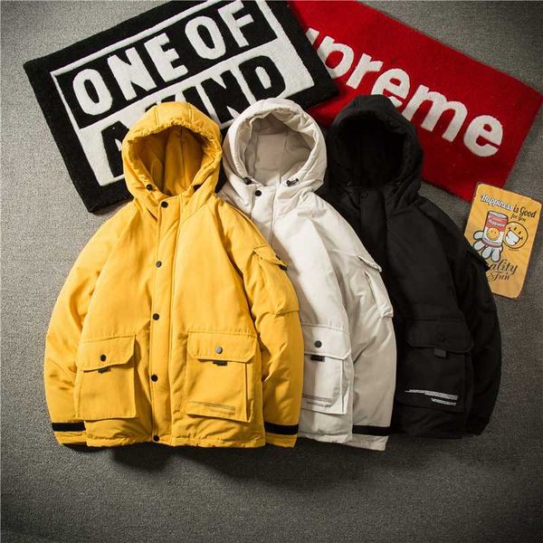 men's down & parkas 2021 autumn and winter wear trend korean version of tooling loose short hooded solid color thickening casual cotton, Black
men's down & parkas 2021 autumn and winter wear trend korean version of tooling loose short hooded solid color thickening casual cotton, Black