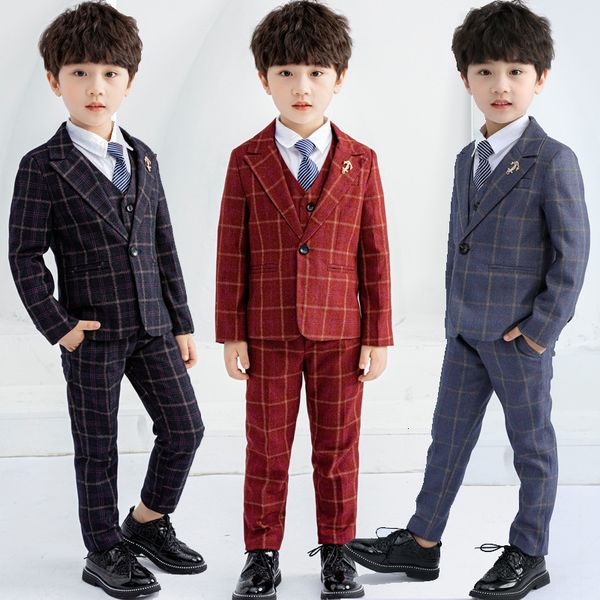 kids formal wedding suits flower boys plaid blazer vest pants 3pcs prom party tuxedo birthday dress children performance costume, Blue
kids formal wedding suits flower boys plaid blazer vest pants 3pcs prom party tuxedo birthday dress children performance costume, Blue
