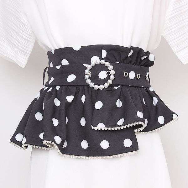 2020 spring summer dot printing chiffon cotton fabric wide shirt corset belts women floppy lotus pearl buckle waist belt caestus, Black;brown
2020 spring summer dot printing chiffon cotton fabric wide shirt corset belts women floppy lotus pearl buckle waist belt caestus, Black;brown