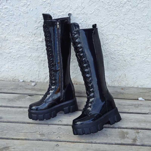 black white boots casual lace up knee high boots women 2020 autumn leather platform wedge fashion ankle women shoes
black white boots casual lace up knee high boots women 2020 autumn leather platform wedge fashion ankle women shoes