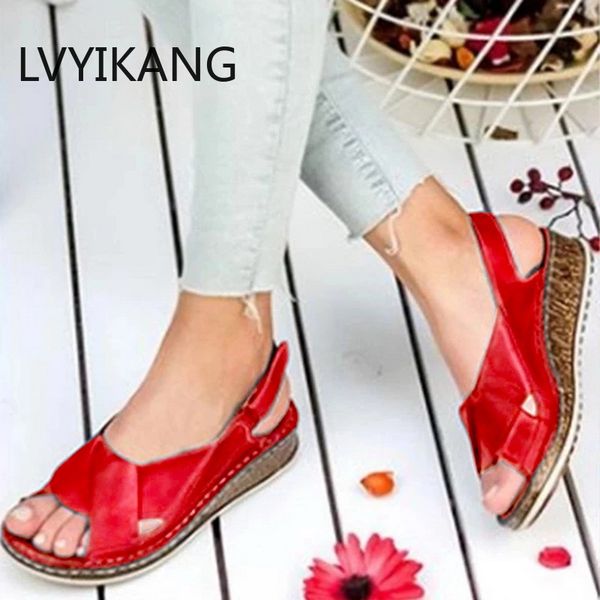 women sandals summer 2020 female shoes woman peep-toe wedge comfortable sandals slip-on flat female sandalias, Black
women sandals summer 2020 female shoes woman peep-toe wedge comfortable sandals slip-on flat female sandalias, Black