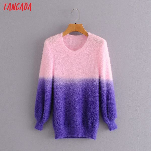 tangada women 2020 fashion purple block color fitted knitted sweater vintage o neck long sleeve female pullovers chic 3a373, White;black
tangada women 2020 fashion purple block color fitted knitted sweater vintage o neck long sleeve female pullovers chic 3a373, White;black