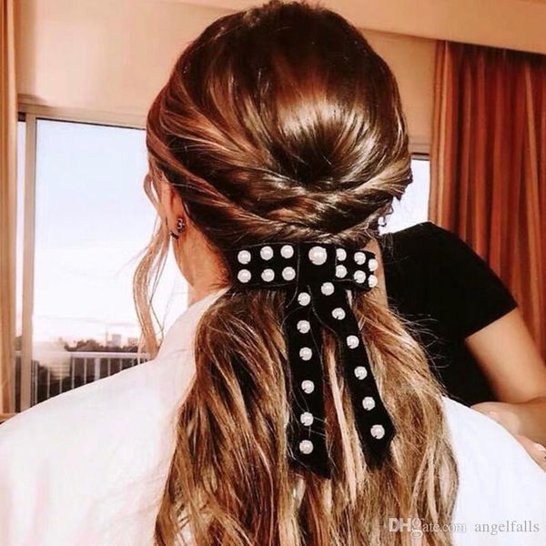 new arrival velvet bowknot hair pin women pearl bowknot barrettes fashion hair accessories for gift party high quality, Golden;silver
new arrival velvet bowknot hair pin women pearl bowknot barrettes fashion hair accessories for gift party high quality, Golden;silver