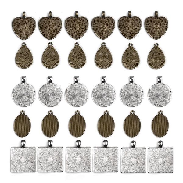 30pcs mixed round oval drop shape pendant base settings 25mm cabochon blanks tray bezels diy necklace jewelry making accessories
30pcs mixed round oval drop shape pendant base settings 25mm cabochon blanks tray bezels diy necklace jewelry making accessories