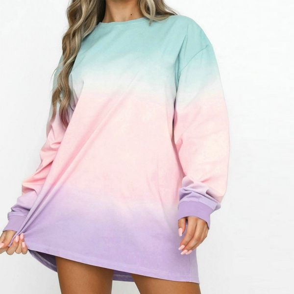 casual dresses rainbow tie dye print sweatshirt dress women long sleeve o-neck mini autumn loose straight, Black;gray
casual dresses rainbow tie dye print sweatshirt dress women long sleeve o-neck mini autumn loose straight, Black;gray