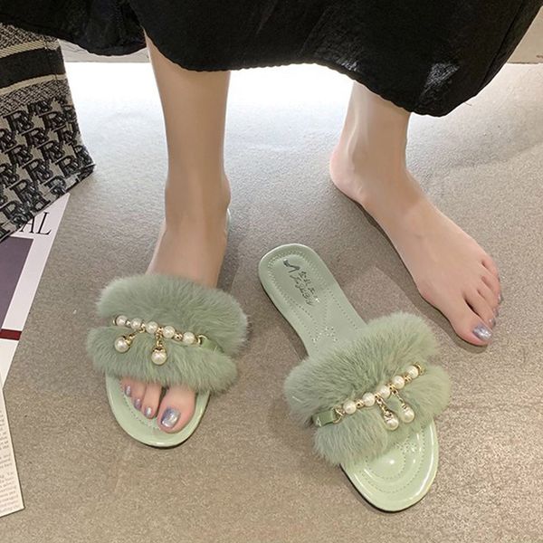 2020 autumn women slippers green fur slipper string bead casual shoes ladies pearl slides out side ladies shoes flip flops 8234c, Black
2020 autumn women slippers green fur slipper string bead casual shoes ladies pearl slides out side ladies shoes flip flops 8234c, Black