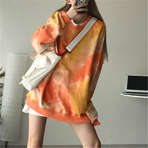 explosive hip-hop tie-dye sweater women's mid-length autumn loose and thin long-sleeved ins trend kg-22, Black
explosive hip-hop tie-dye sweater women's mid-length autumn loose and thin long-sleeved ins trend kg-22, Black