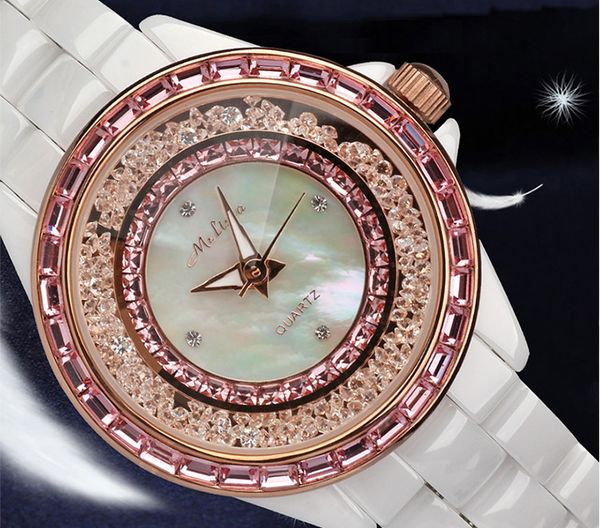 brand melissa elegant ceramic bracelet watches popular moving crystals dress wrist watch japan quartz analog reloj relogio mg333, Slivery;brown
brand melissa elegant ceramic bracelet watches popular moving crystals dress wrist watch japan quartz analog reloj relogio mg333, Slivery;brown