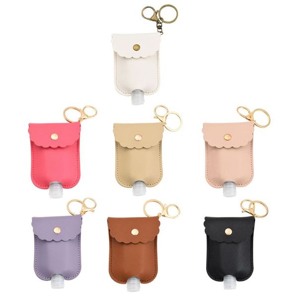 60ml portable squeeze bottle empty leakproof plastic travel bottle for hand sanitizer with leather keychain holder clips, Silver
60ml portable squeeze bottle empty leakproof plastic travel bottle for hand sanitizer with leather keychain holder clips, Silver