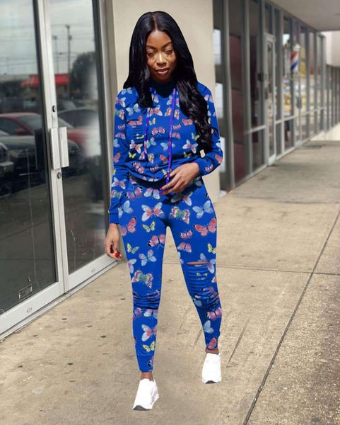 women's casual butterfly print 2 piece outfit long sleeve hoodie and long skinny pants fashion daily set, White
women's casual butterfly print 2 piece outfit long sleeve hoodie and long skinny pants fashion daily set, White