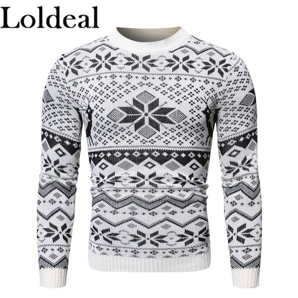 loldeal men long sleeve sweater soft snowflake cotton knit round neck casual, White;black
loldeal men long sleeve sweater soft snowflake cotton knit round neck casual, White;black