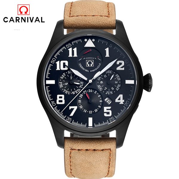 men watches 150 m dive sports watch matte leather strap energy display automatic mechanical watch super luminous, Slivery;brown
men watches 150 m dive sports watch matte leather strap energy display automatic mechanical watch super luminous, Slivery;brown