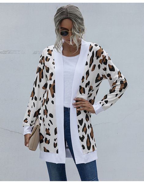 womens designer cardigan sweater womens autumn fashion long sleeve leopard print casual kniter casual female clothing, White;black
womens designer cardigan sweater womens autumn fashion long sleeve leopard print casual kniter casual female clothing, White;black