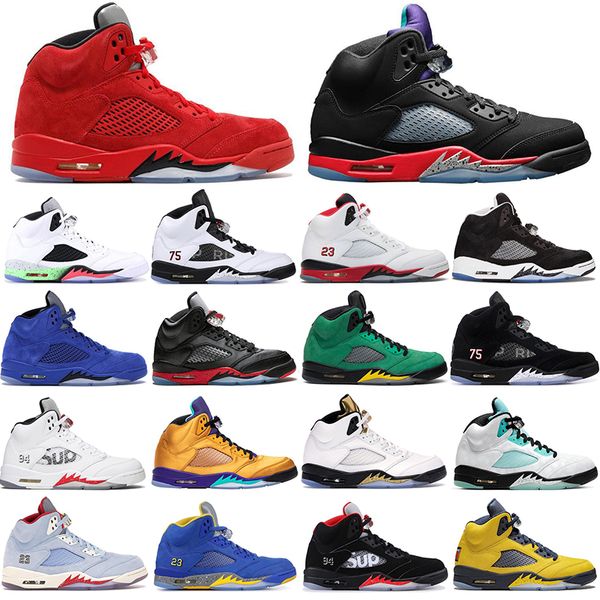 jumpman 5 5s men basketball shoes michigan black grape fire red ice blue university red jsp laney psg mens trainers size 40-47
jumpman 5 5s men basketball shoes michigan black grape fire red ice blue university red jsp laney psg mens trainers size 40-47