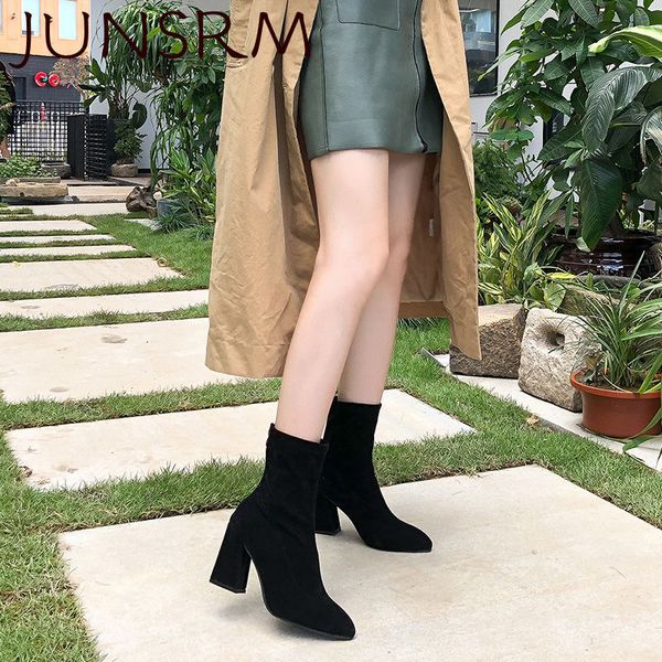 new women boots strange style thick high heels autumn winter female short fashion stretch sock shoes woman zipper, Black
new women boots strange style thick high heels autumn winter female short fashion stretch sock shoes woman zipper, Black