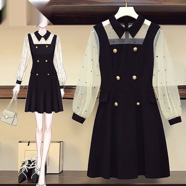 2020 autumn new korean style large size slightly fat mm french mini-machine slimming and age-reducing dress graceful dress cup43, Black;gray
2020 autumn new korean style large size slightly fat mm french mini-machine slimming and age-reducing dress graceful dress cup43, Black;gray