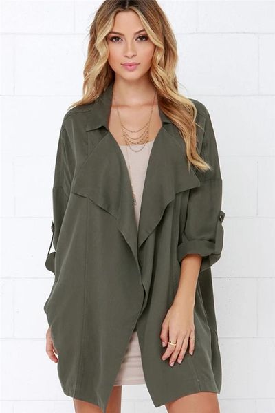 trench coats womens outerwear womens trench coats fashion loose natural color trench coats casual three quarter sleeve, Tan;black
trench coats womens outerwear womens trench coats fashion loose natural color trench coats casual three quarter sleeve, Tan;black