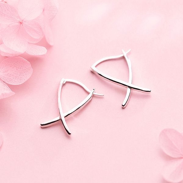 real 925 sterling silver small hoop earring korean cross style unique delicate design for women/girls party birthday gifts new, Golden;silver
real 925 sterling silver small hoop earring korean cross style unique delicate design for women/girls party birthday gifts new, Golden;silver