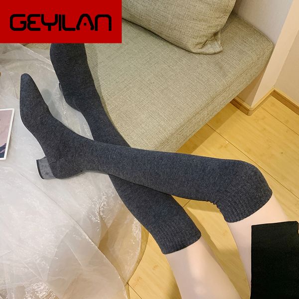 sock long boots autumn winter new fashion slip-on sock shoes woman over the knee boots pointed toe thigh high ladies slim, Black
sock long boots autumn winter new fashion slip-on sock shoes woman over the knee boots pointed toe thigh high ladies slim, Black