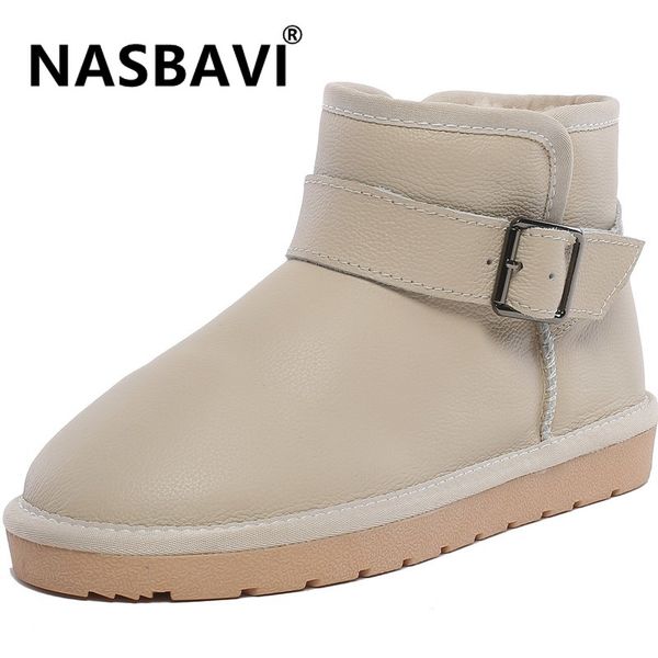 2020 new second layer of cattle leather natural snow boot women boots winter boots for women warm buckle short, Black
2020 new second layer of cattle leather natural snow boot women boots winter boots for women warm buckle short, Black