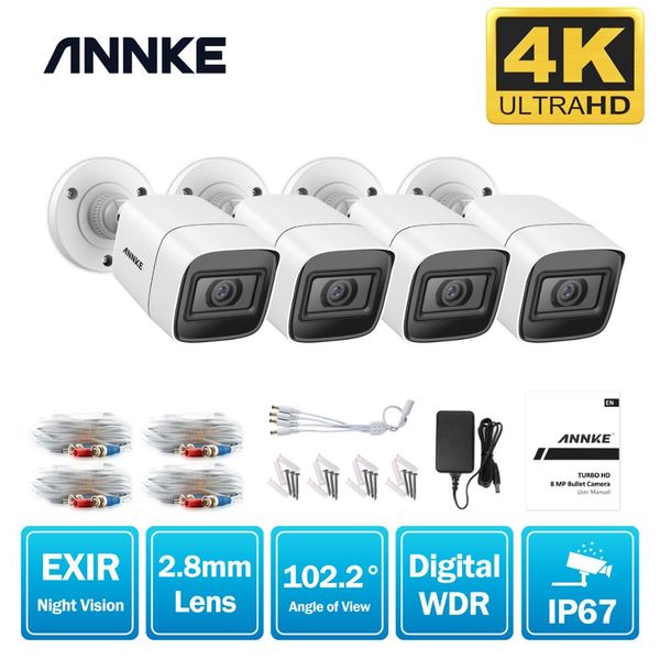 4pcs 4K HD IP67 Weatherproof Cameras Kit Indoor Outdoor Analog CCT Security Camera Surveillance Siren Alarm
4pcs 4K HD IP67 Weatherproof Cameras Kit Indoor Outdoor Analog CCT Security Camera Surveillance Siren Alarm