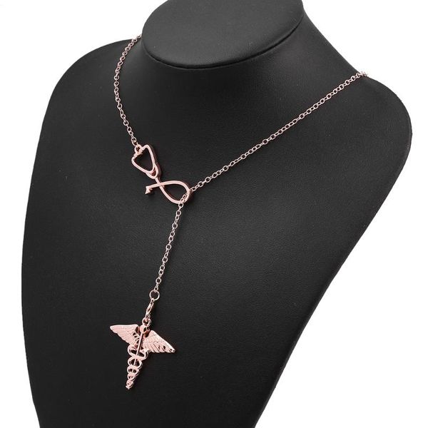 caduceus stethoscope necklaces snake graduation doctors mediacl angel wing symbol snake pendant choker jewelry, Silver
caduceus stethoscope necklaces snake graduation doctors mediacl angel wing symbol snake pendant choker jewelry, Silver
