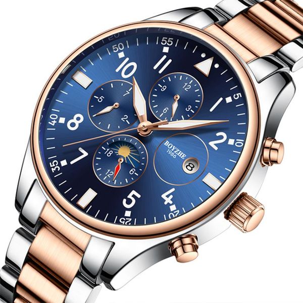 boyzhe mens mechanical watch fashion moon phase multi-function sport mens wristwatch relogio masculino, Slivery;brown
boyzhe mens mechanical watch fashion moon phase multi-function sport mens wristwatch relogio masculino, Slivery;brown
