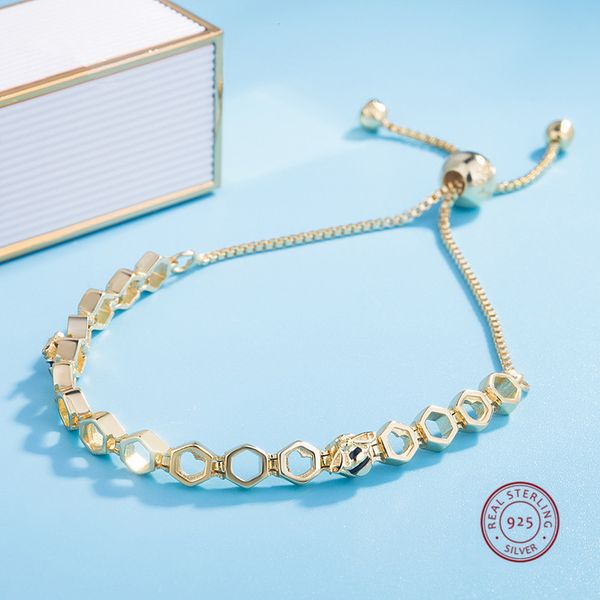 Beautiful Authentic 925 Sterling Silver gold color crystals chram Bracelet Bangle Fit Women Bead Charm DIY Pandora Jewelry can adjustable
Beautiful Authentic 925 Sterling Silver gold color crystals chram Bracelet Bangle Fit Women Bead Charm DIY Pandora Jewelry can adjustable