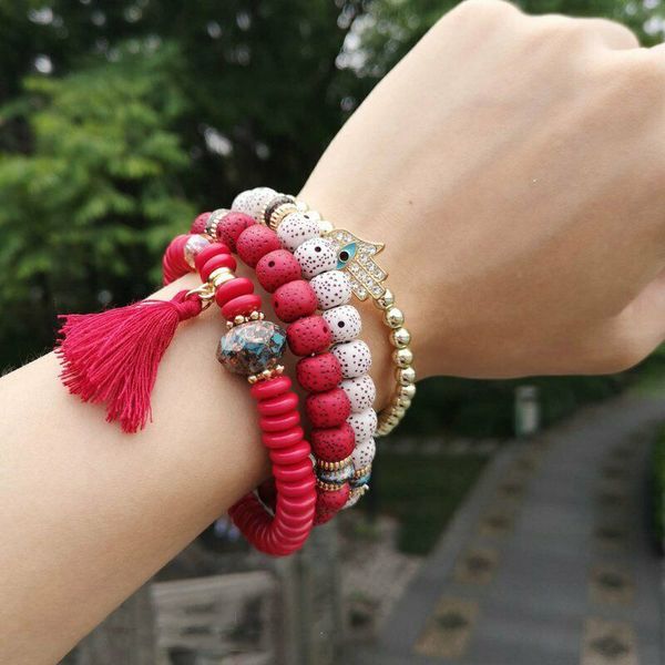 bohemian bracelet multilayer natural stone fringed bracelet fashion multilayer handmade beaded colourful, Black
bohemian bracelet multilayer natural stone fringed bracelet fashion multilayer handmade beaded colourful, Black