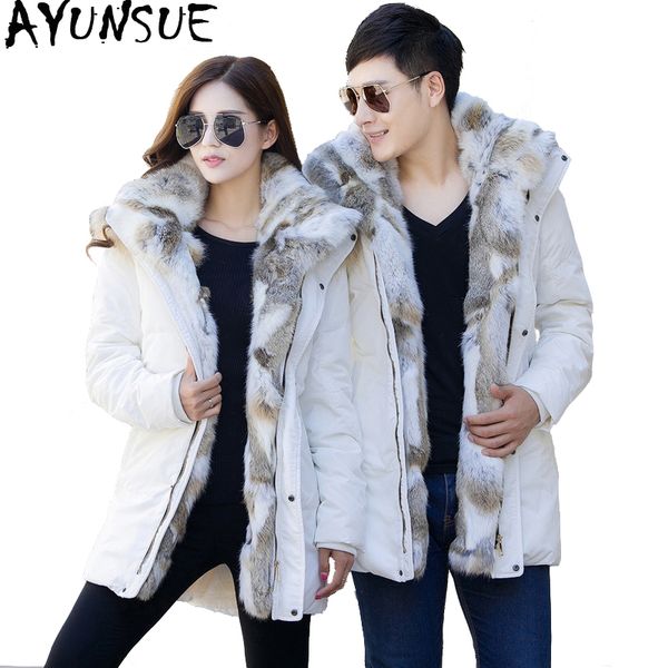 ayunsue couple duck down jacket men winter thick fur collar plus size 5xl women jackets hooded white coat parkas sobretudo kj574, Black
ayunsue couple duck down jacket men winter thick fur collar plus size 5xl women jackets hooded white coat parkas sobretudo kj574, Black