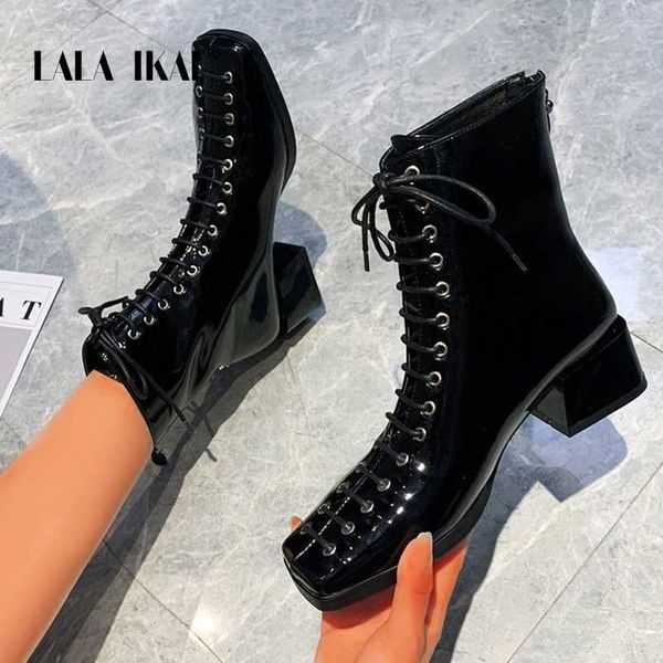 lala ikai women ankle boots 2020 autumn winter pu lace-up women boots pu leather waterproof med heels shoes woman xwc10303-4, Black
lala ikai women ankle boots 2020 autumn winter pu lace-up women boots pu leather waterproof med heels shoes woman xwc10303-4, Black