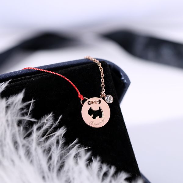 yun ruo lucky cute dog red line bracelet fashion elegant woman girl gift rose gold color titanium steel jewelry never fade 2020, Black
yun ruo lucky cute dog red line bracelet fashion elegant woman girl gift rose gold color titanium steel jewelry never fade 2020, Black