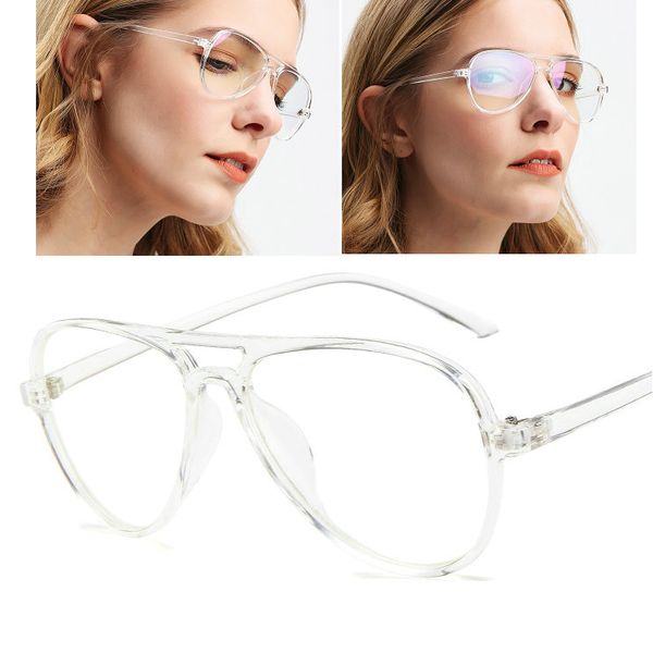fashion retro pilot glasses frame women men oversized sunglasses frames clear lens transparent prescription eyeglasses nx, Black
fashion retro pilot glasses frame women men oversized sunglasses frames clear lens transparent prescription eyeglasses nx, Black