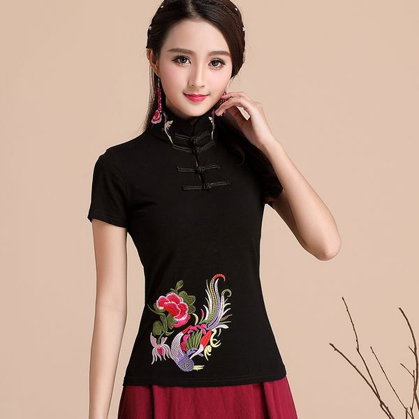 chinese style clothing women black embroidery folk retro vintage shirt female ethinc blouse spring ladies chinese ta1371, Red
chinese style clothing women black embroidery folk retro vintage shirt female ethinc blouse spring ladies chinese ta1371, Red