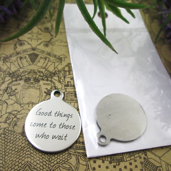 40pcs--"good things come to those who wait"stainless steel charms more style for choosing diy charms pendants for necklace, Bronze;silver
40pcs--"good things come to those who wait"stainless steel charms more style for choosing diy charms pendants for necklace, Bronze;silver