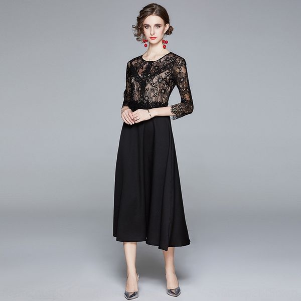 women's 2020 autumn new korean style round neck hollow-out lace big skirt dress stitching chiffon large swing dress xa6kt, Black;gray
women's 2020 autumn new korean style round neck hollow-out lace big skirt dress stitching chiffon large swing dress xa6kt, Black;gray