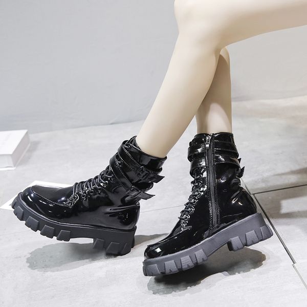 2020 new boots for women leather boots women lace ladies platform black patent leather ankle punk goth combat
2020 new boots for women leather boots women lace ladies platform black patent leather ankle punk goth combat