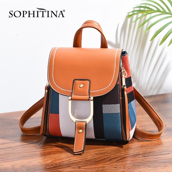 сумки sophitina женщины рюкзаки мода zipper засов металла украшения лоскут карманный водонепроницаемый рюкзак многофункциональный женская e3
сумки sophitina женщины рюкзаки мода zipper засов металла украшения лоскут карманный водонепроницаемый рюкзак многофункциональный женская e3