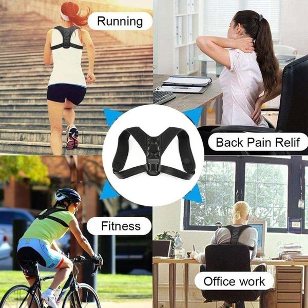 back support beauty posture corrector corset student body contouring adjustable spine correct health fashion adolescent, Black;blue
back support beauty posture corrector corset student body contouring adjustable spine correct health fashion adolescent, Black;blue