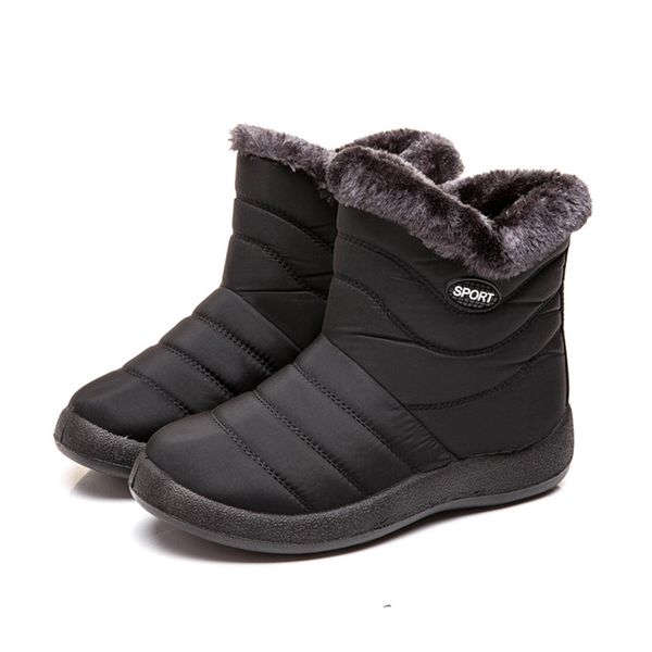 boots female plush winter women warm ankle botas mujer shoes plus size 43 drop waterproof snow, Black
boots female plush winter women warm ankle botas mujer shoes plus size 43 drop waterproof snow, Black