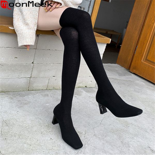moonmeek 2020 big size 33-41 over the knee boots thick high heels square toe comfortable ladies shoes winter women boots, Black
moonmeek 2020 big size 33-41 over the knee boots thick high heels square toe comfortable ladies shoes winter women boots, Black