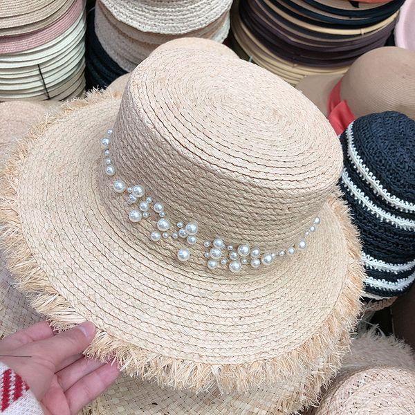 fashion pearl summer raffia straw hat women beach hat fashion sun lady sun block uv protection panama chapeu feminino, Blue;gray
fashion pearl summer raffia straw hat women beach hat fashion sun lady sun block uv protection panama chapeu feminino, Blue;gray