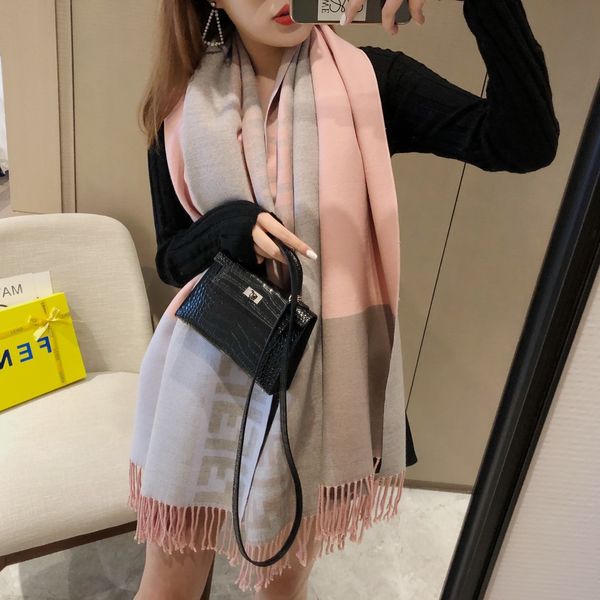 new luxury cashmere scarf winter women pashmina shawls warm blanket wraps female foulard bandana brand thick print scarves, Blue;gray
new luxury cashmere scarf winter women pashmina shawls warm blanket wraps female foulard bandana brand thick print scarves, Blue;gray